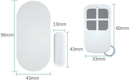 2 Pack Wireless Door and Window Alarm with Remote Control, 130 dB Alarm for Home Security, Easy Installation