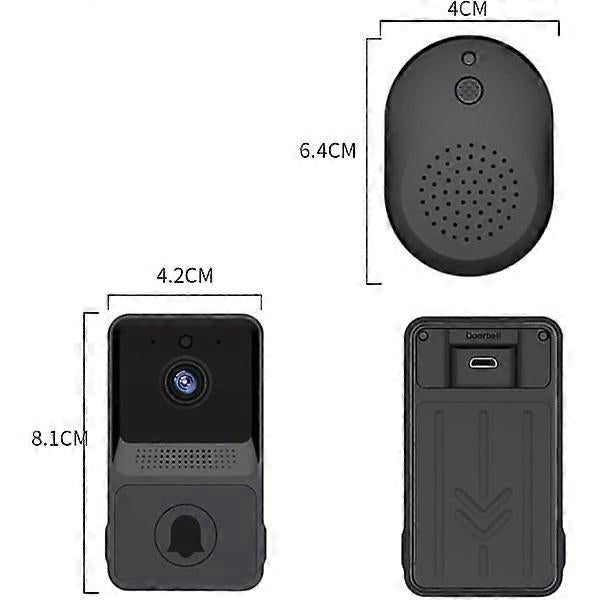 Wireless Smart Video Doorbell, Night Vision Security Camera