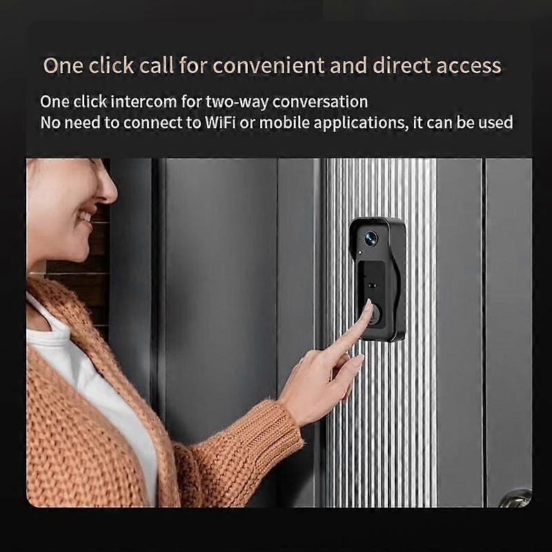 X6 Wireless Video Doorbell, Night Vision, Black