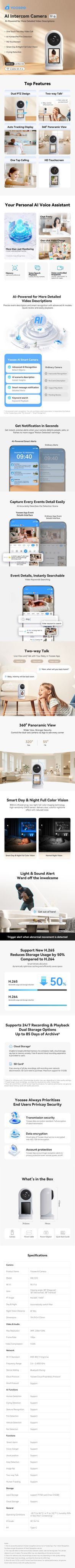 Yoosee AI Intercom Camera S10