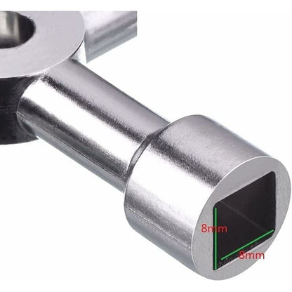 4 Way Multi-Function Key For Electric Water Door Gas Meter Cabinet Box Key Opening (Silver)