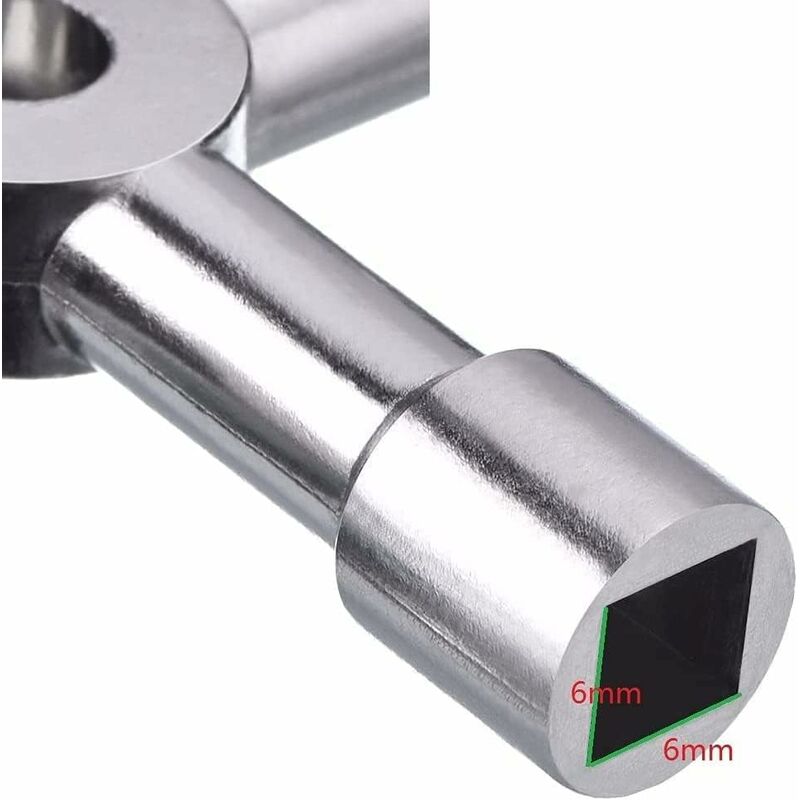 4 Way Multi-Function Key For Electric Water Door Gas Meter Cabinet Box Key Opening (Silver)
