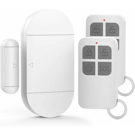 Door And Window Alarm, Alarm With 130Db Siren, 2 Remote Controls, Easy To Install, Wireless Home Alarm