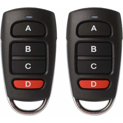 2 Pack Universal Garage Door Cloning Key Fob Remote Control 433Mhz 4 Button Cloner For Garage Door Electric Door Etc