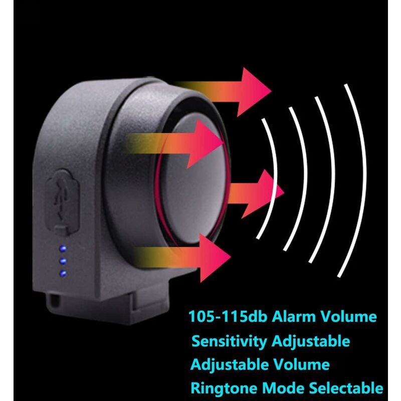Anti-Theft Alarm, Smart Alarm With Wireless Remote Control, Waterproof Vibration Smart Alarm, For