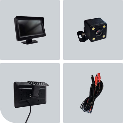 Procar® ARC1 HD Parking Backup Camera + 4.3-inch TFT LCD Monitor - Black
