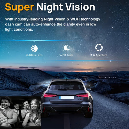 Dual Lens Car Camera Full HD 1080P with Night Vision Loop Recording and Wide Angle Lens
