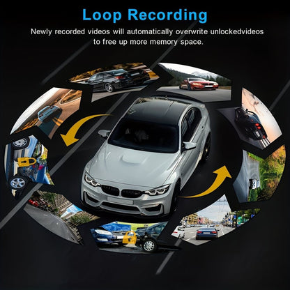 Dual Lens Car Camera Full HD 1080P with Night Vision Loop Recording and Wide Angle Lens