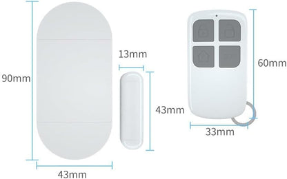 2 Pack Wireless Door and Window Alarm with Remote Control, 130 dB Alarm for Home Security, Easy Installation