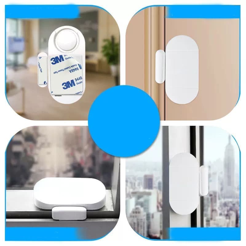 2 Pack Wireless Door and Window Alarm with Remote Control, 130 dB Alarm for Home Security, Easy Installation