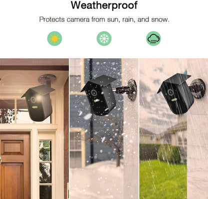 2 pieces - Camera silicone protective cover - Surveillance camera protective cover - suitable for EufyCam 2C - Protection - Weatherproof silicone housing - Soft - Black + White