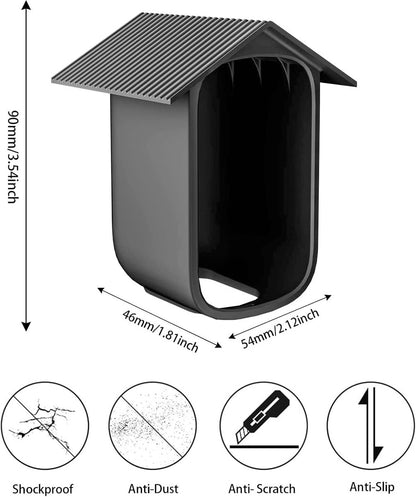 2 pieces - Camera silicone protective cover - Surveillance camera protective cover - suitable for EufyCam 2C - Protection - Weatherproof silicone housing - Soft - Black + White