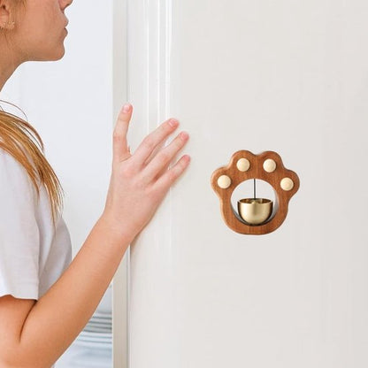 Wind chime - Magnetic wind chime - Wooden doorbell - Wooden shop bell - For opening doors (Cat)