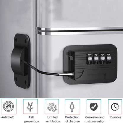 Baby Proofing, Refrigerator lock, Baby Safety Locks for Cabinets, Cabinet Locks for Babies, No Drilling Child Safety Cabinet Locks for Latching to Drawer Door Fridge Oven Toilet Seat Black