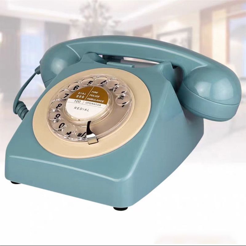 Wireless Bluetooth Desk Phone Style 1-Sky Blue