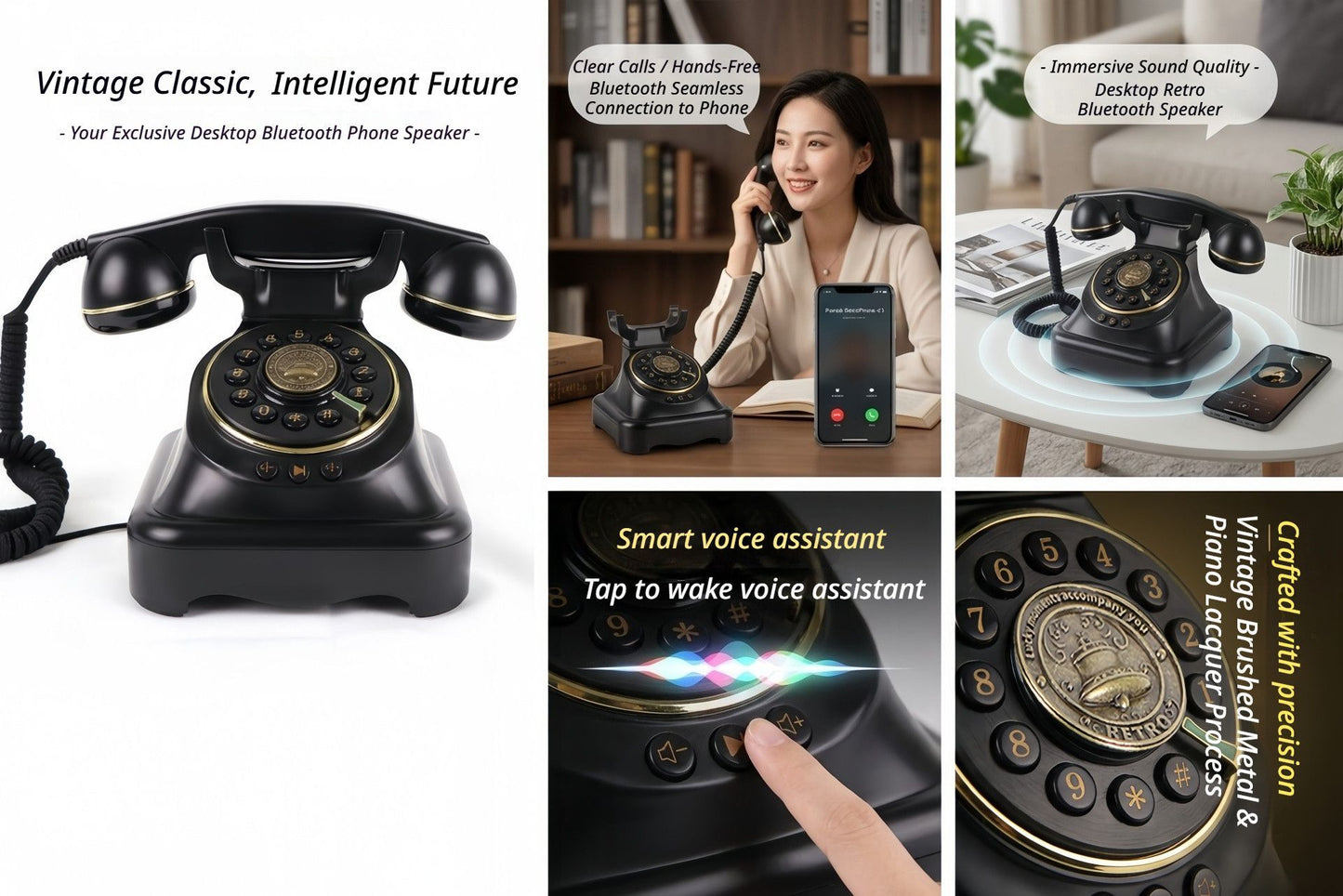 Wireless Bluetooth Landline White