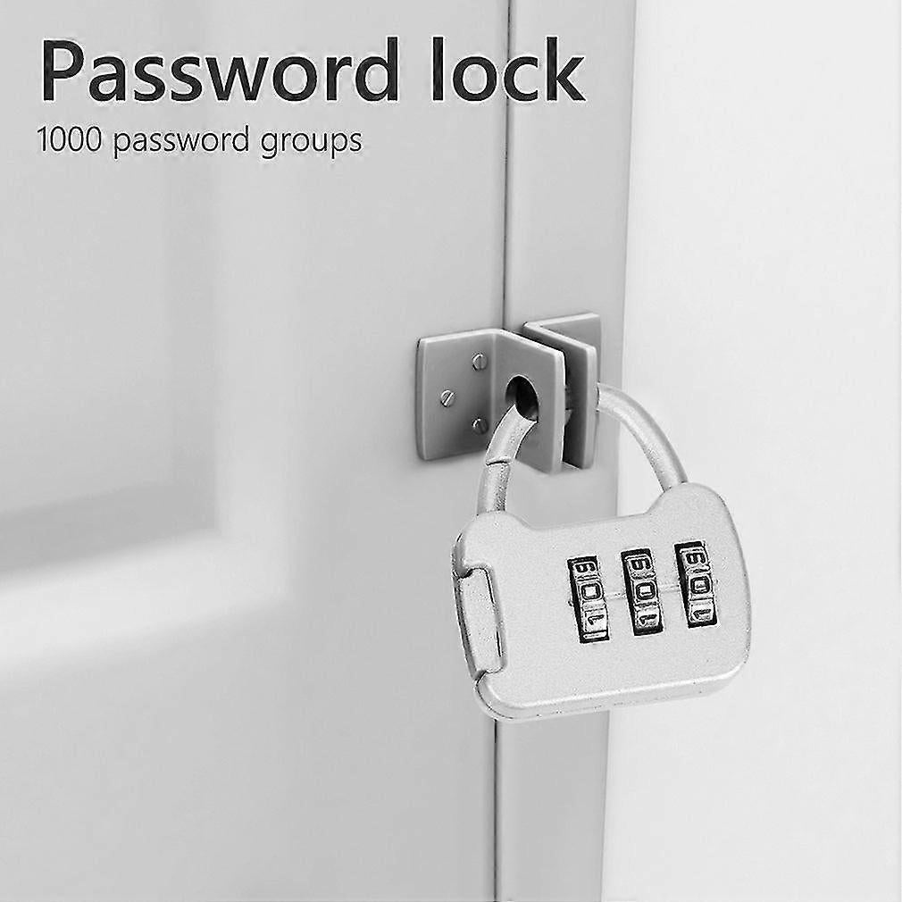 3-Digit Combo Padlock - Outdoor Travel Luggage Bag Lock for School & Fitness