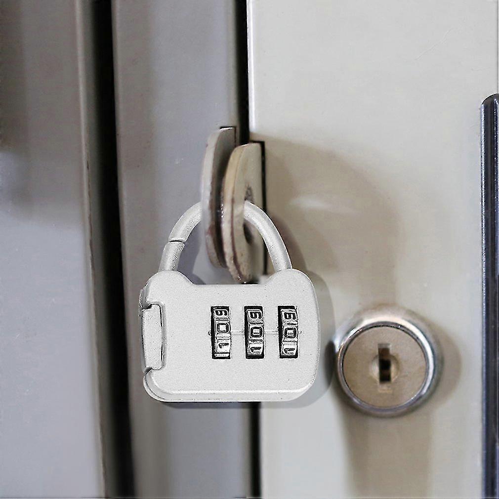 3-Digit Combo Padlock - Outdoor Travel Luggage Bag Lock for School & Fitness