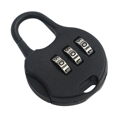 Black 3-Digit Combo Padlock - Drawer & Luggage Lock for Home