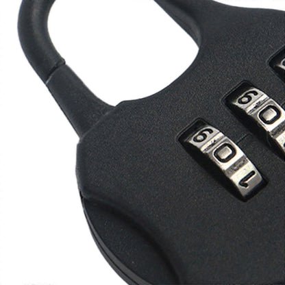 Black 3-Digit Combo Padlock - Drawer & Luggage Lock for Home