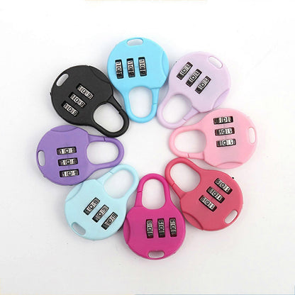 Black 3-Digit Combo Padlock - Drawer & Luggage Lock for Home