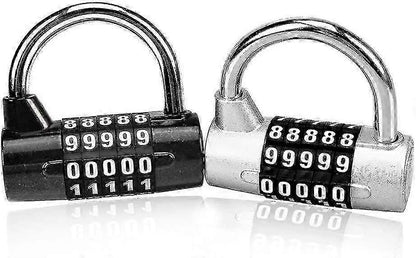 2pcs 5-Digit Combo Padlock - High Security Luggage Locks