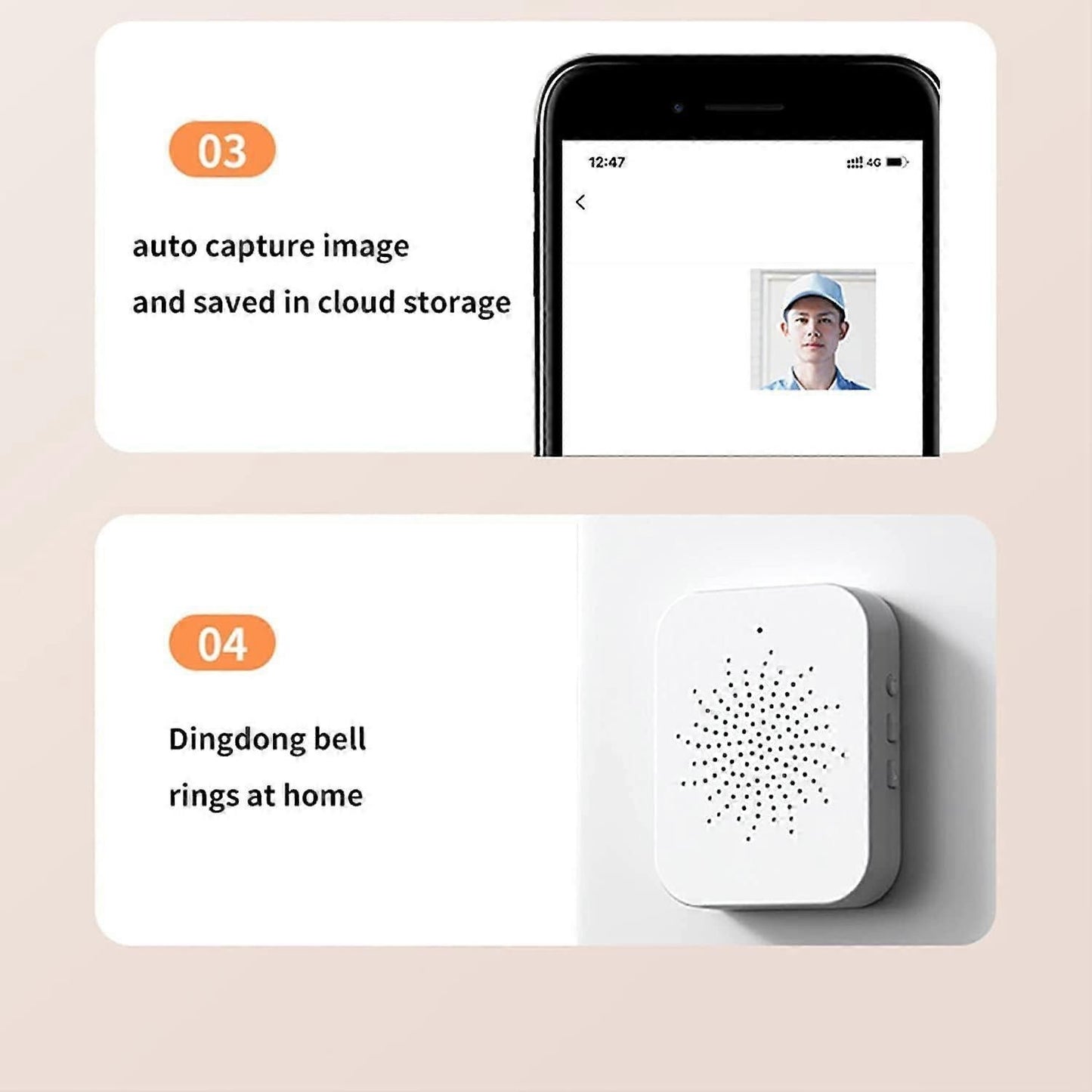 Wireless WiFi Video Doorbell with Camera