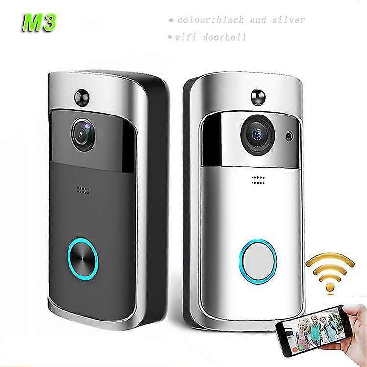Wireless Video Doorbell Camera with Ringtone, Silver