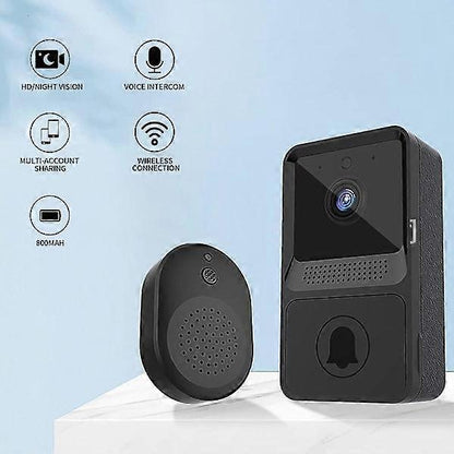 Wireless Smart Video Doorbell, Night Vision Security Camera