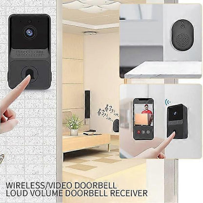 Wireless Smart Video Doorbell, Night Vision Security Camera