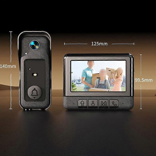 X6 Wireless Video Doorbell, Night Vision, Black