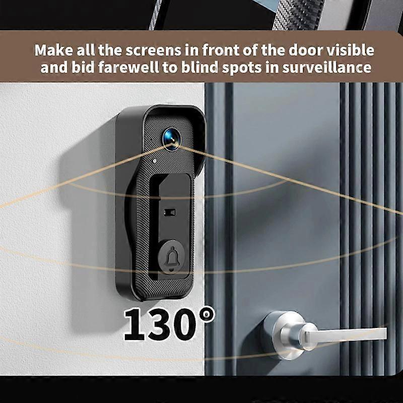 X6 Wireless Video Doorbell, Night Vision, Black