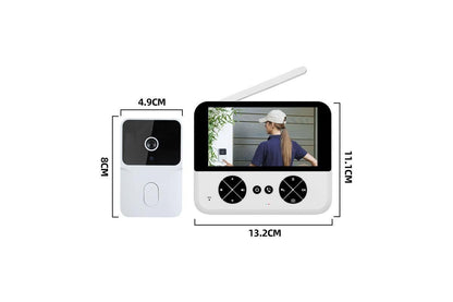 Wireless Doorbell Camera Video Door Bell Smart Intercom Security Phone Camera Indoor Outdoor - Black