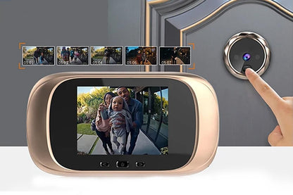 Wireless Digital Door Peephole LCD Display Door Viewer with Camera Home Security System -Gold