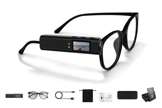 2.7K HD Glasses Camera WiFi Mini Sports Eyewear Camera DV Camcorder - Black