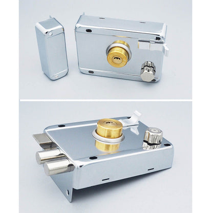 Household Lock Exterior Door Padlocks Gate Insurance Household Lock Kit Vintage Style with Deadbolt Cylinder Key Left Open