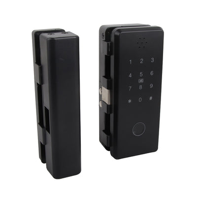 Electronic Glass Door Lock Fingerprint Keyless Entry Electronic Antitheft for Home Office