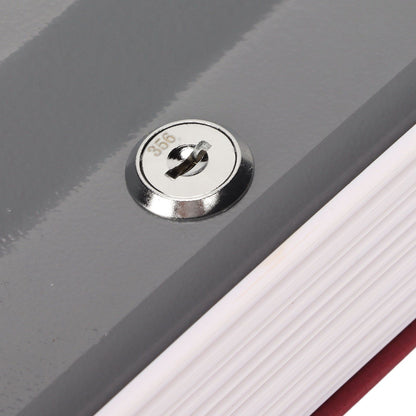 Book Safe Stainless Steel Liner Decorative ABS Material Humanized Design Protective Soft Touch Savings Bank with Key Red