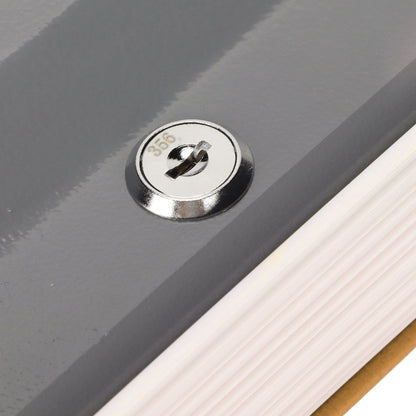 Book Safe Stainless Steel Liner Decorative ABS Material Humanized Design Protective Soft Touch Savings Bank with Key Brown