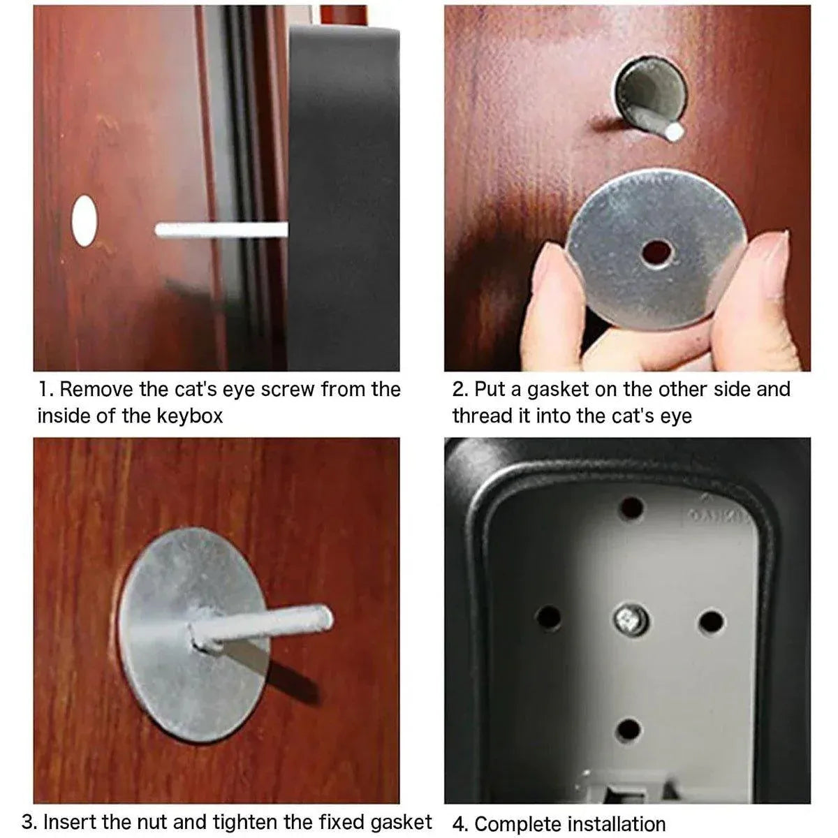 Combination Key Box with Combination Lock for Home Office Security Storage - Black