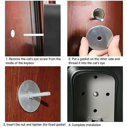 Combination Key Box with Combination Lock for Home Office Security Storage - Grey