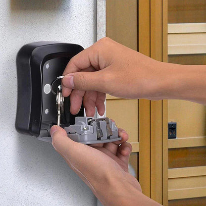Combination Key Box with Combination Lock for Home Office Security Storage - Grey