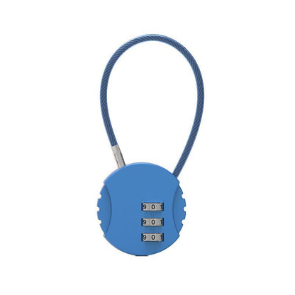 Combination Lock Padlock Locker 3 Digit Security Bike Suitcase Luggage Bag - Red