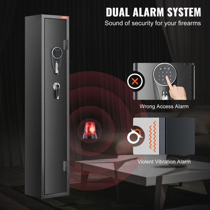 Gun Safe Rifle Safe with Digital Keypad & Lock for 3 Rifles and 4 Pistols